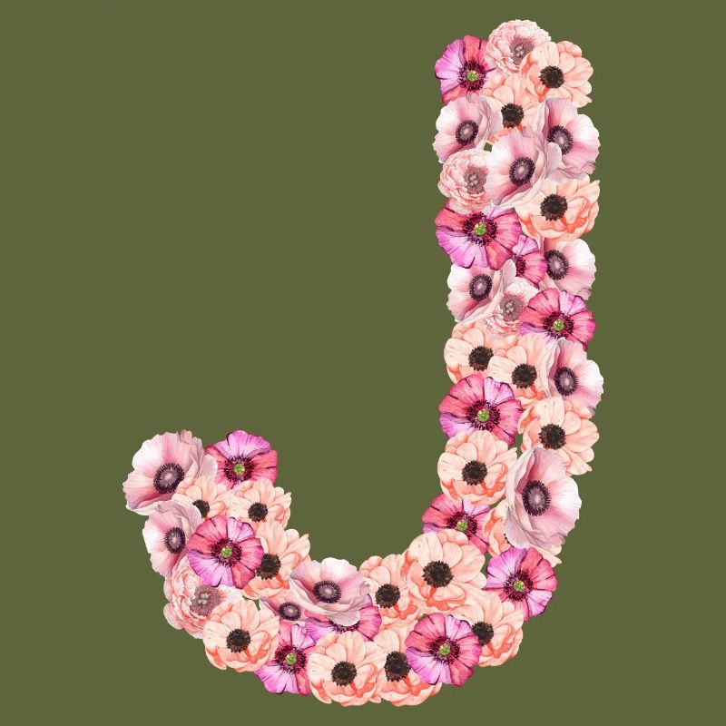 Monogramme J des fleurs