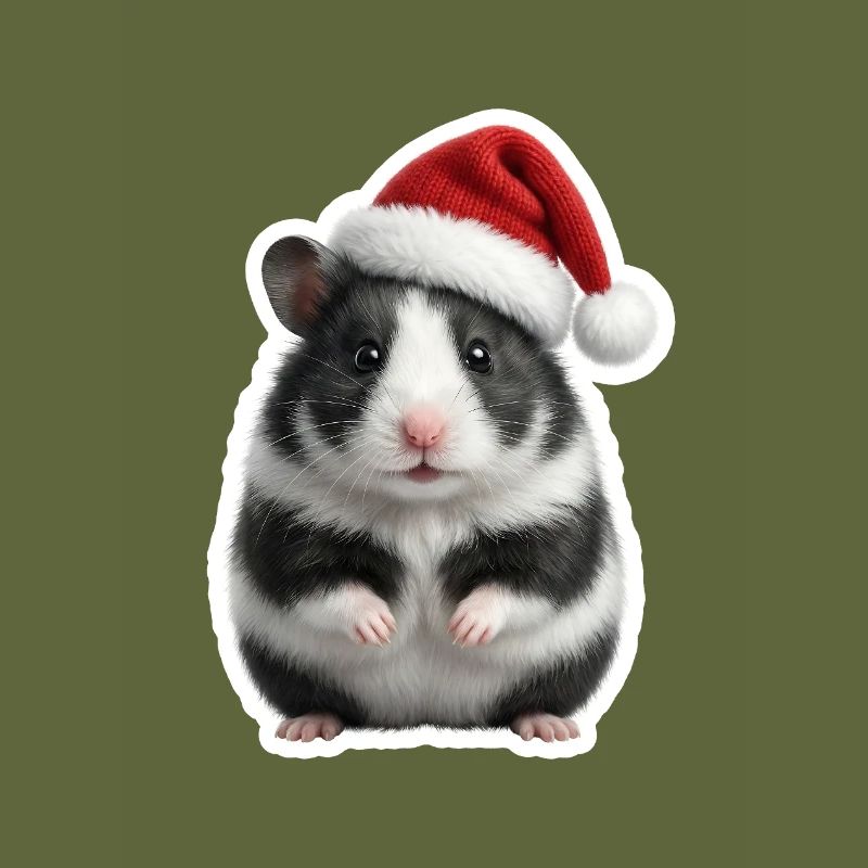 Small hamster with full cheeks