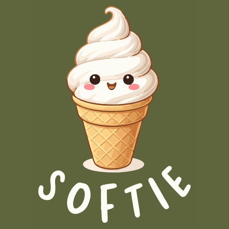 Softie. Softeis Liebe Eiscreme Statement