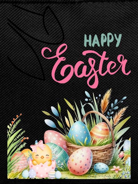Pastel Easter Basket and Eggs
