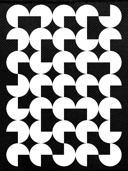 Geometric Circle Mosaic on Black
