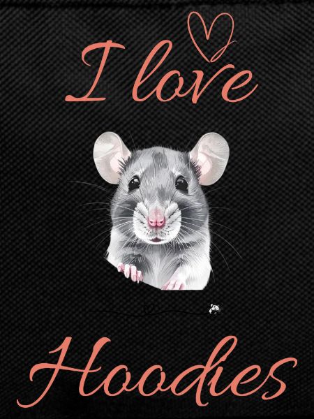 I love Hoodies – cute rat