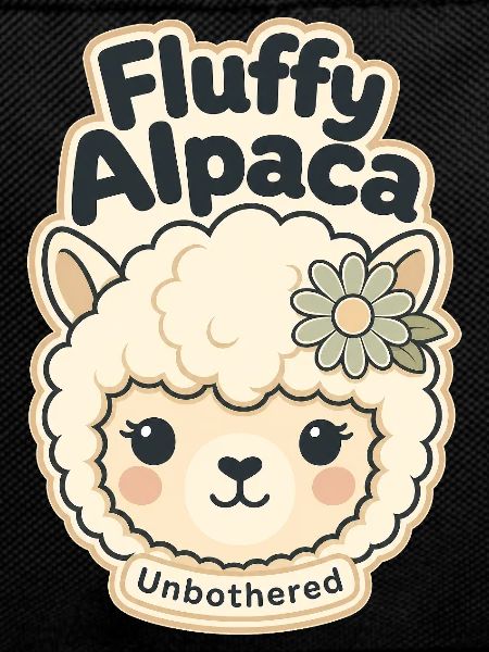 Cute Funny Gifts, Fluffy Alpaca Unbothered