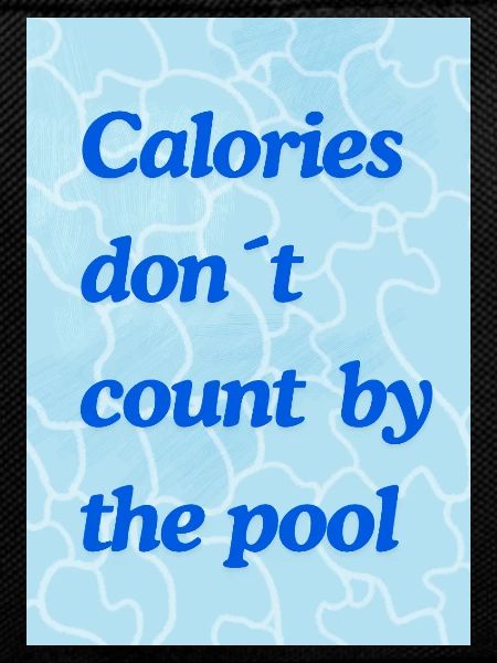 Kalorien zählen am Pool