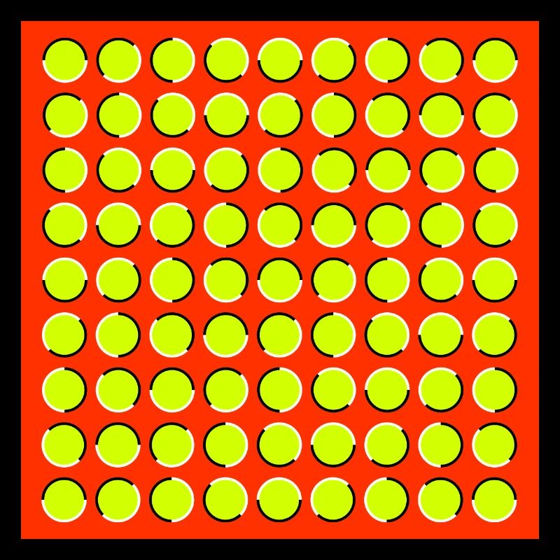 optical illusion - moving circles