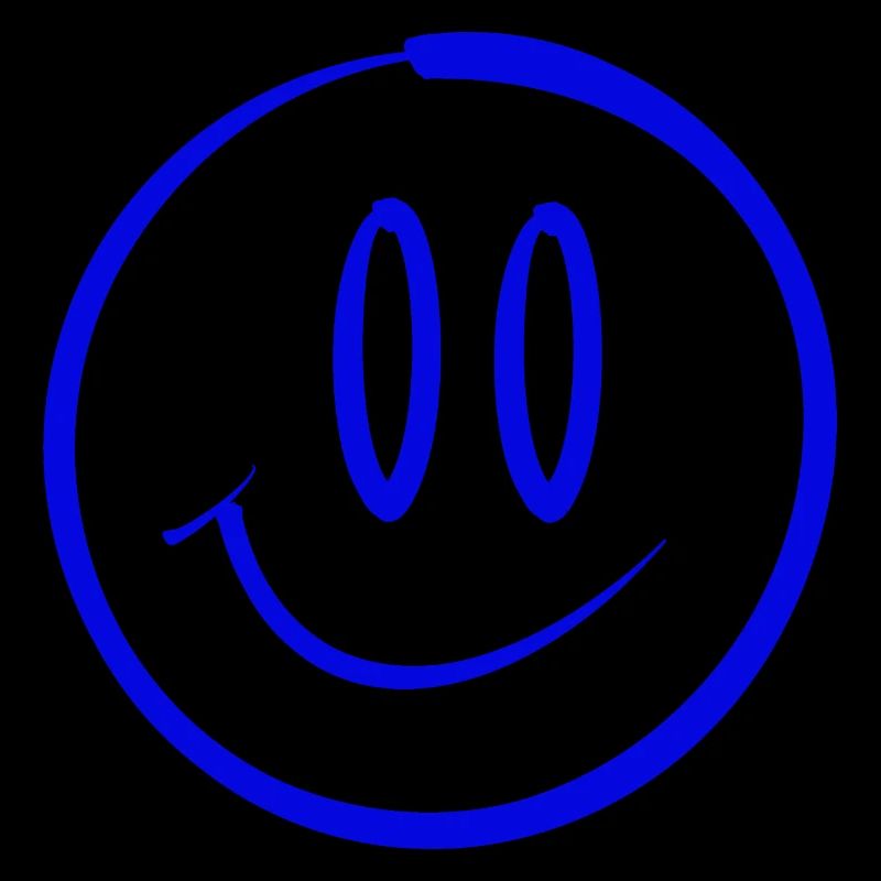Blue Smile Design Happy Face