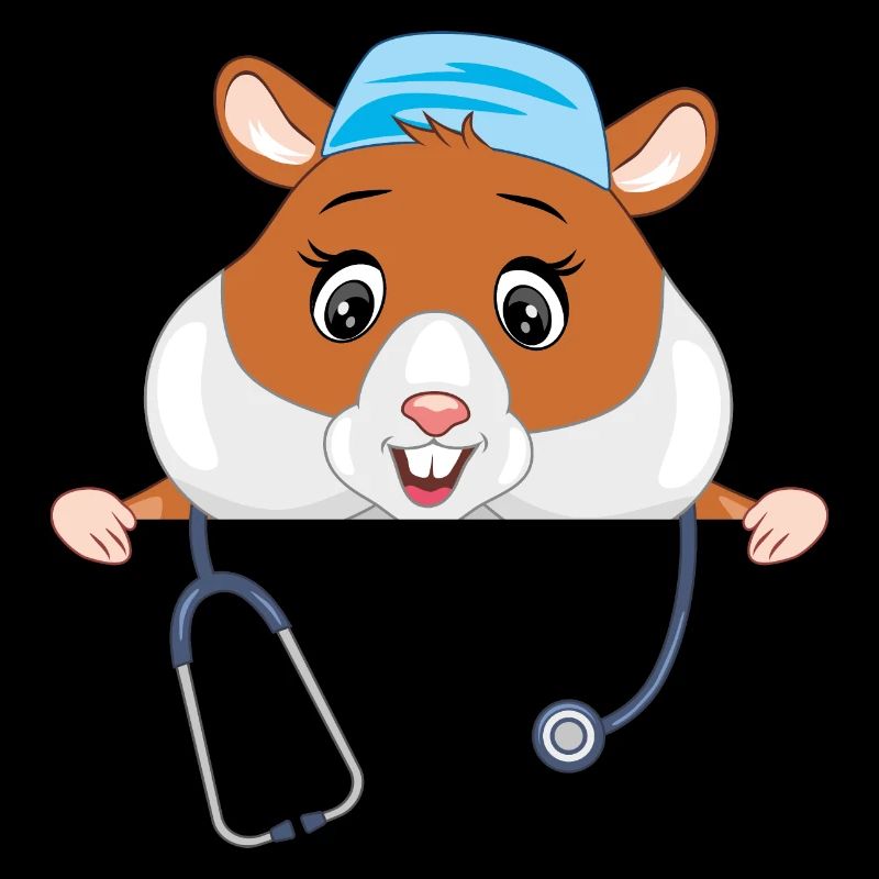 Médecin hamster mignon avec stéthoscope