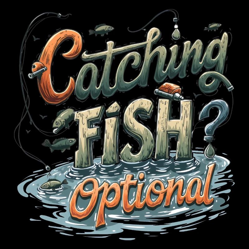 Attraper du poisson ? Optionnel! Chemise de pêche pêcheur