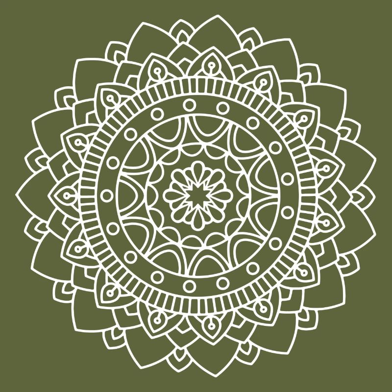 Mandala No. 4 - blanc / blanc