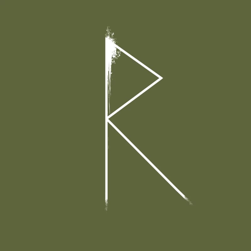 Raidho | Rune | Futhark | white