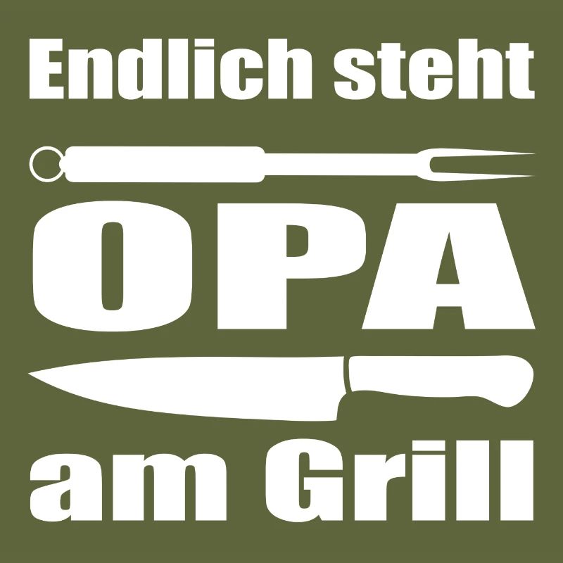 Endlich steht Opa am Grill