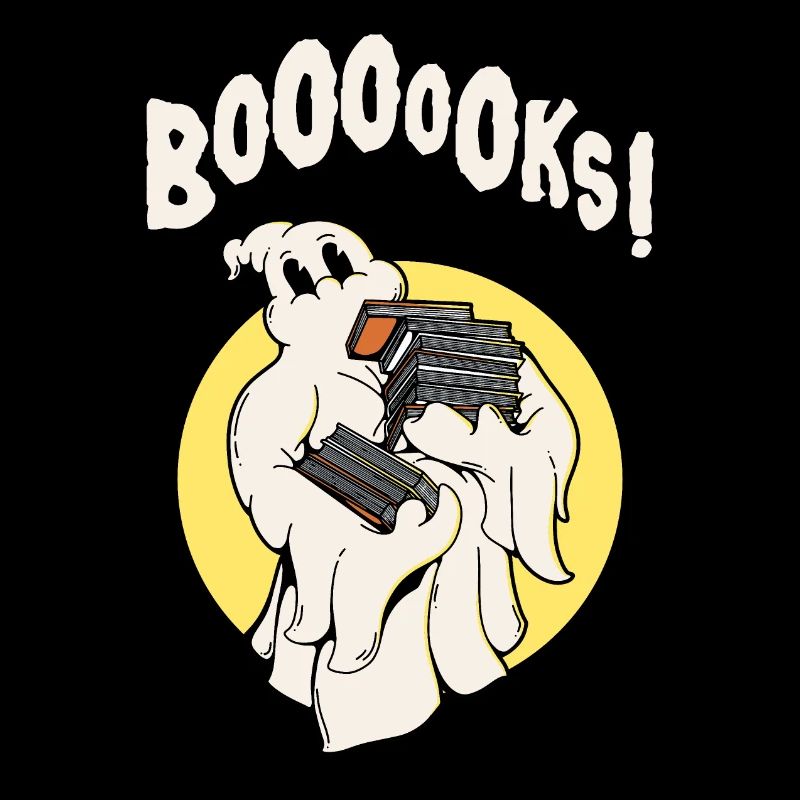 Funny Bookworm Ghost Halloween Costume Boooooks