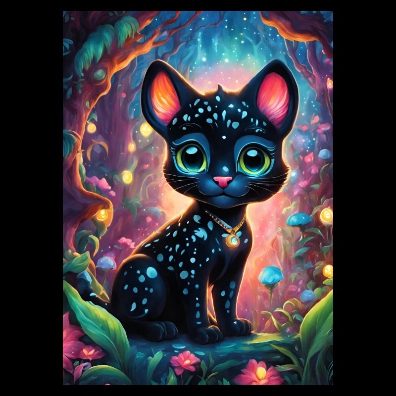 A cute little chibi panther