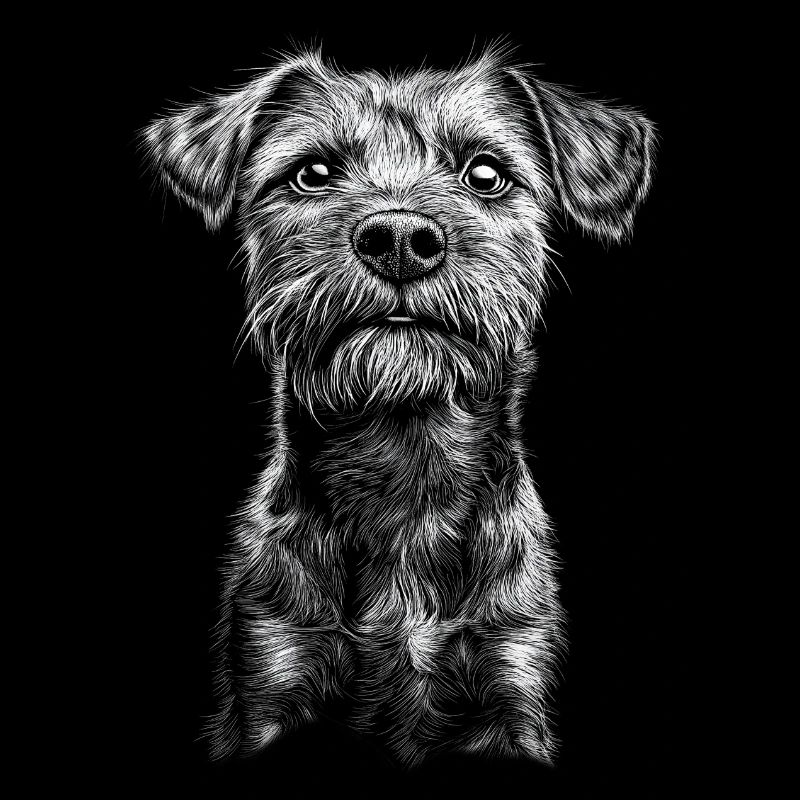 Border Terrier Portrait Hunde Hund