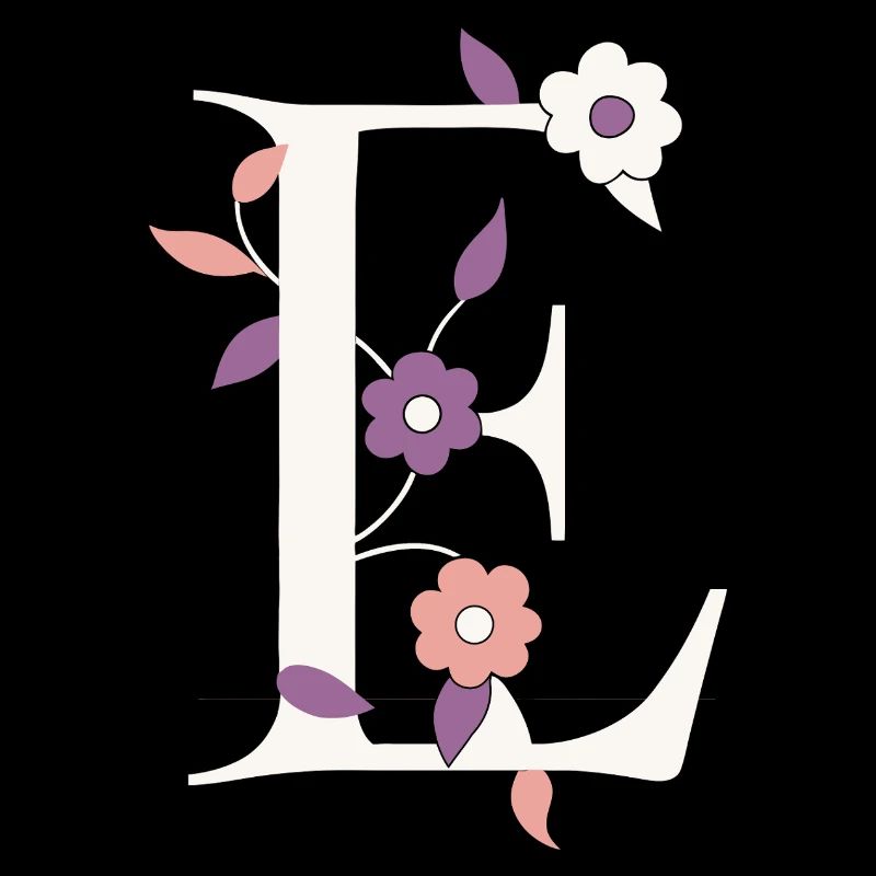 Buchstabe E Monogramm Retro