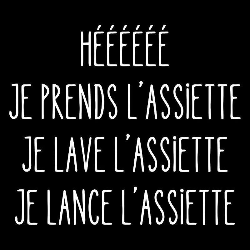 je prends l'assiette