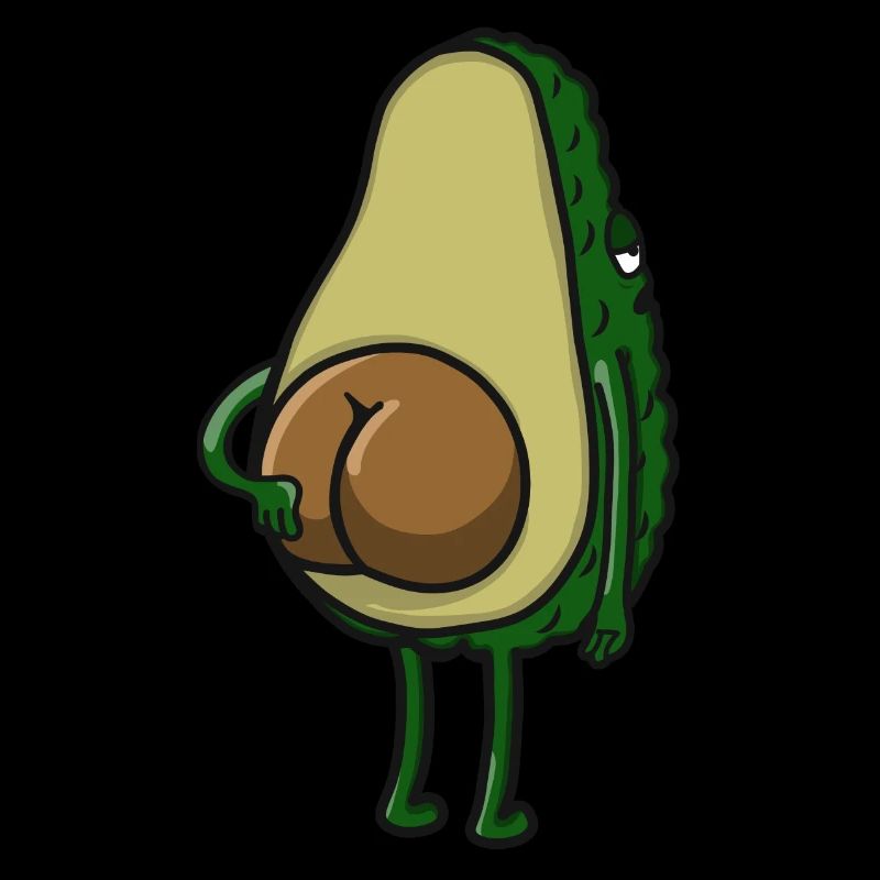 Avocado Funny Butt