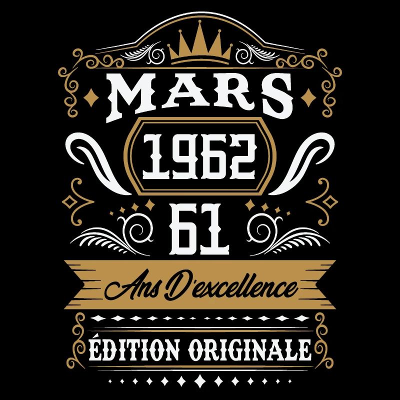 Mars 1962 61 Ans Rétro Cadeau D'anniversaire