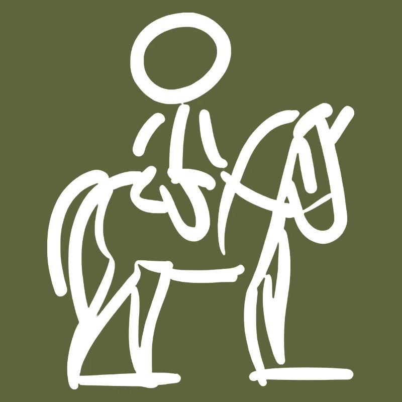 Rider on Perd Minimalist Style