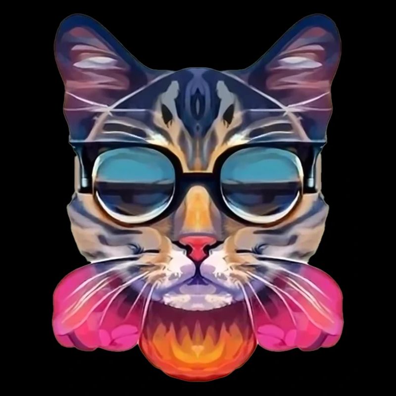 Klasse Katze mit Sonnenbrille
