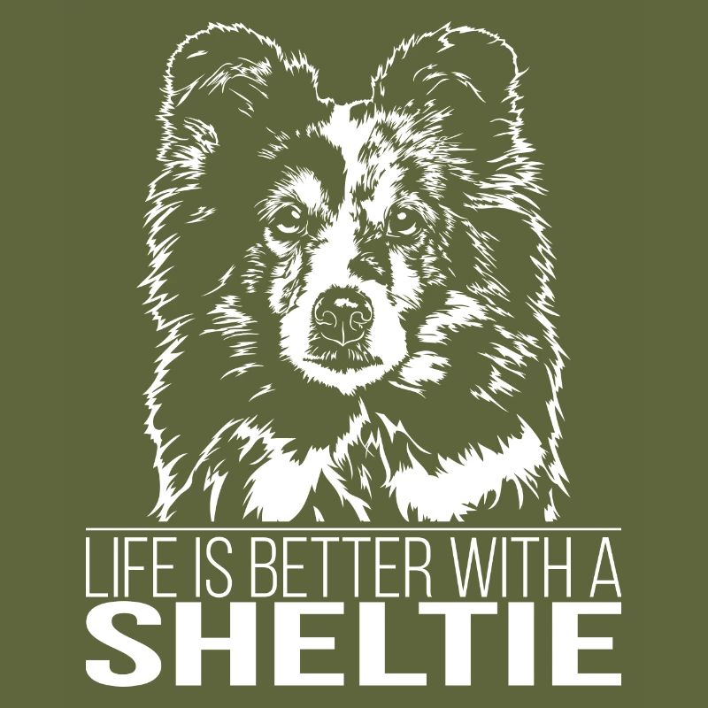 SHELTIE life is better Hunde Sort Wilsigns