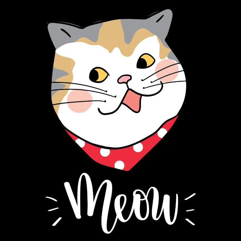 Mignon Kawaii drôle de chat disant miaulement