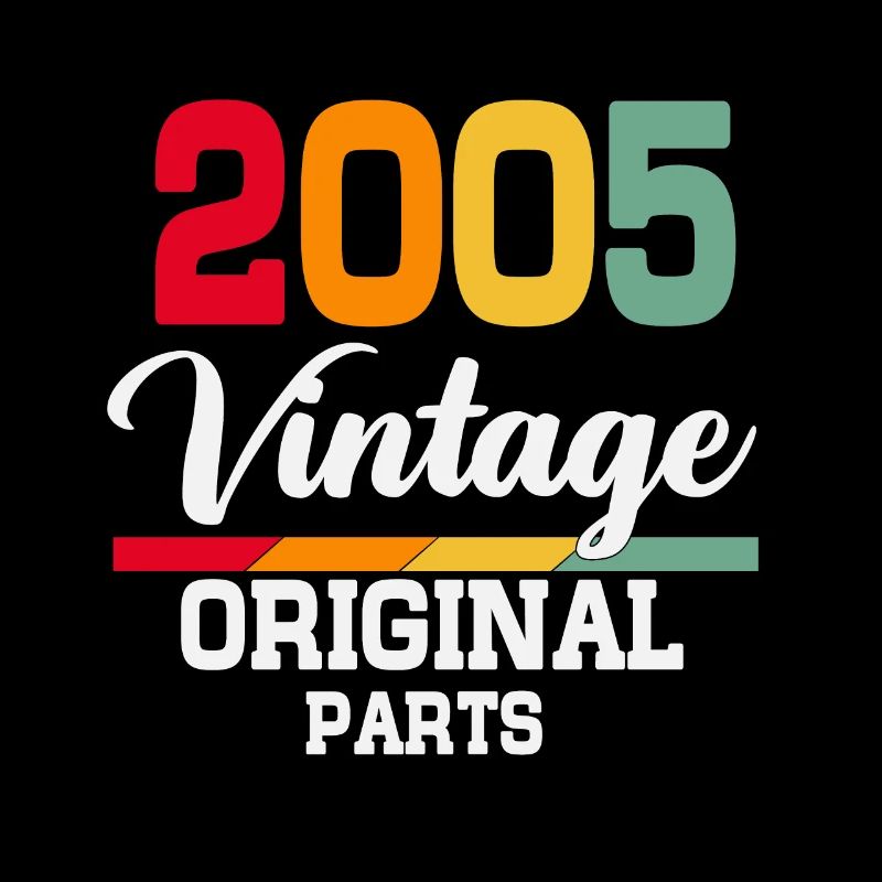 Né en 2005 Vintage Anniversaire Rétro