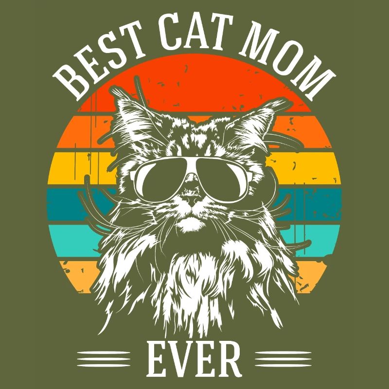 Meilleur Chat Maman Maine Coon rétro Katze Wilsigns