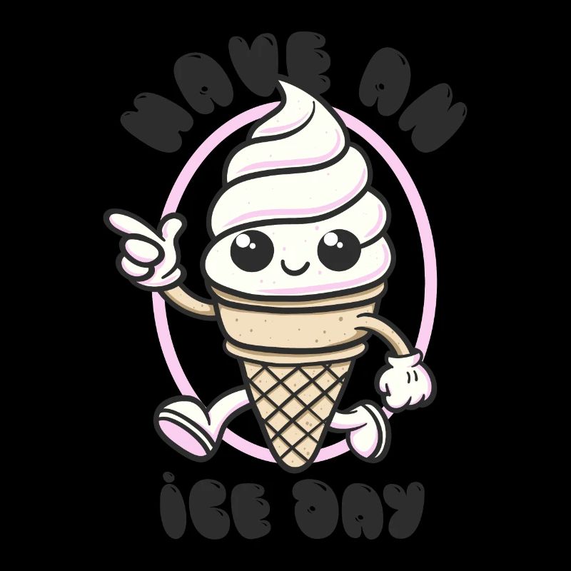 Have an Ice Day - Süßes Eiscreme Maskottchen