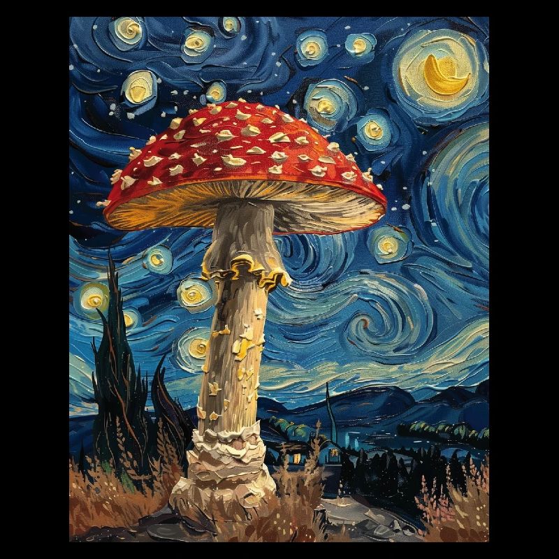 Mushroom Starry Night