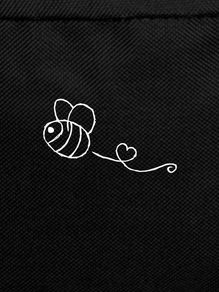 Cute white cartoon bee