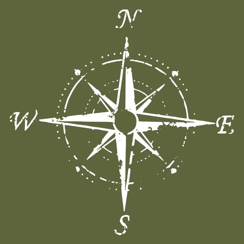 Windrose with the cardinal points