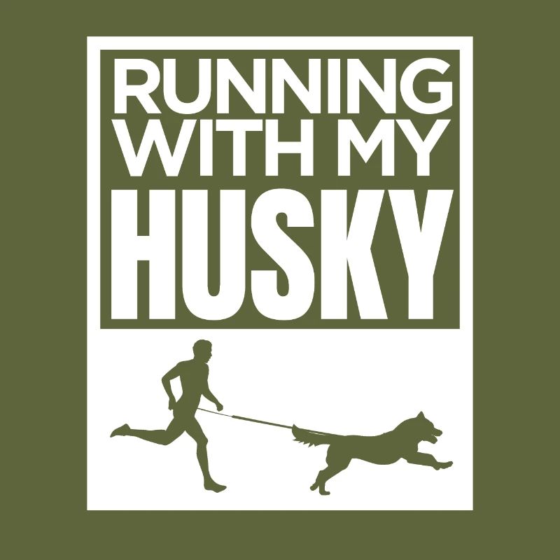 courir avec mon husky