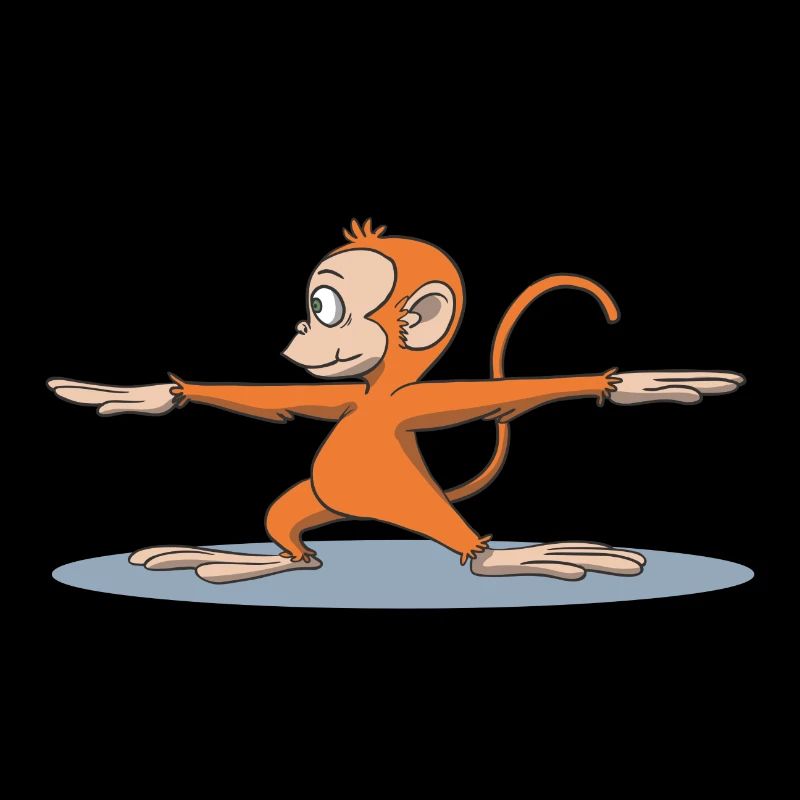 Singe Yoga Warrior 2 pose