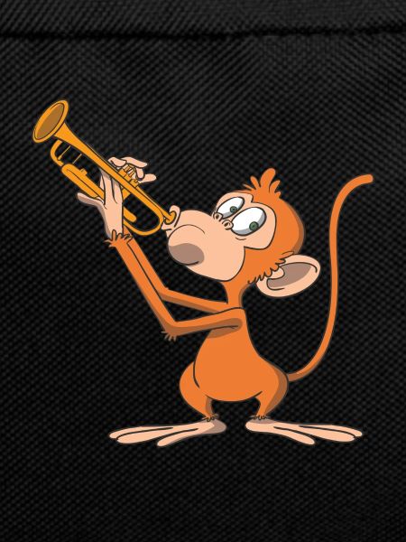 Monkey plays the trumpet