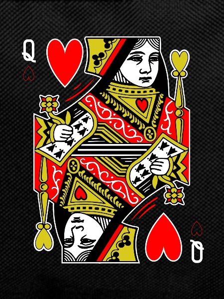 Heart lady playing card