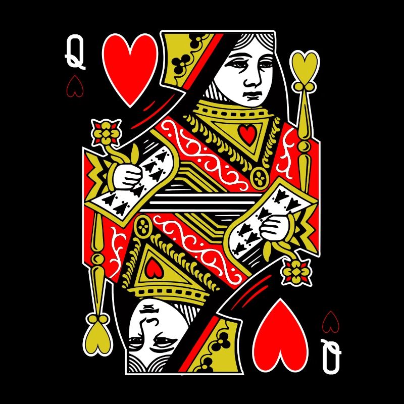 Herz Dame Spielkarte