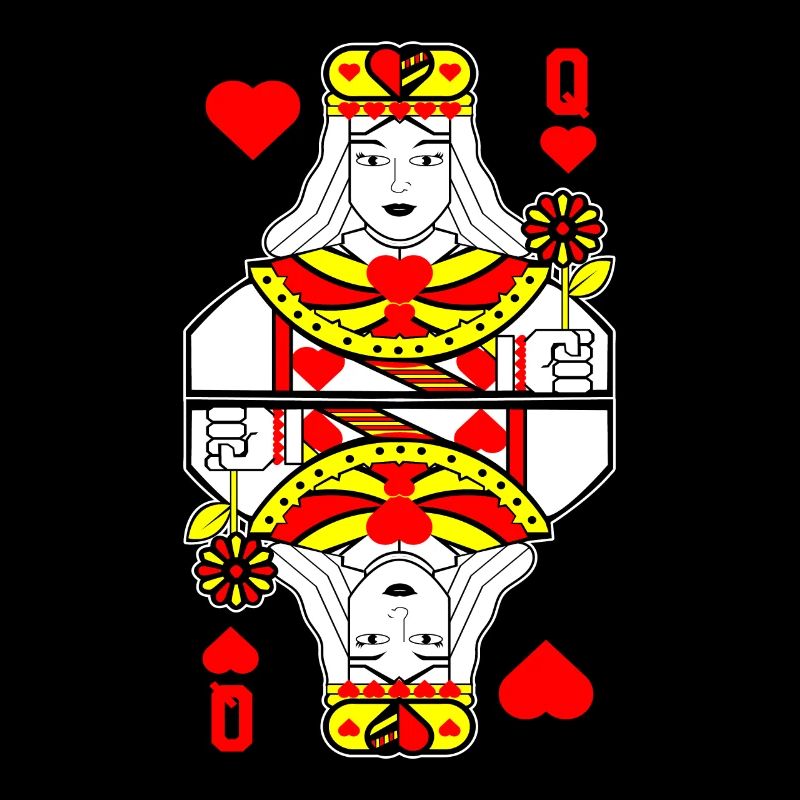 Heart lady playing card