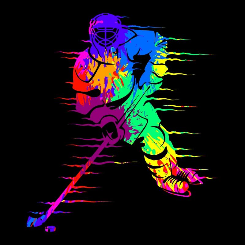 Bunter Eishockeyspieler