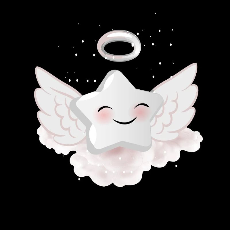 Étoile blanche avec des ailes