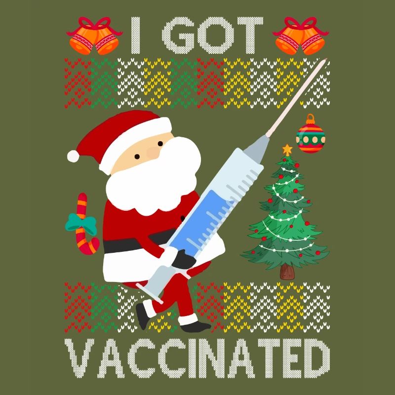 Ich Wurde Geimpft Weihnachts-Pullover Santa Klaus