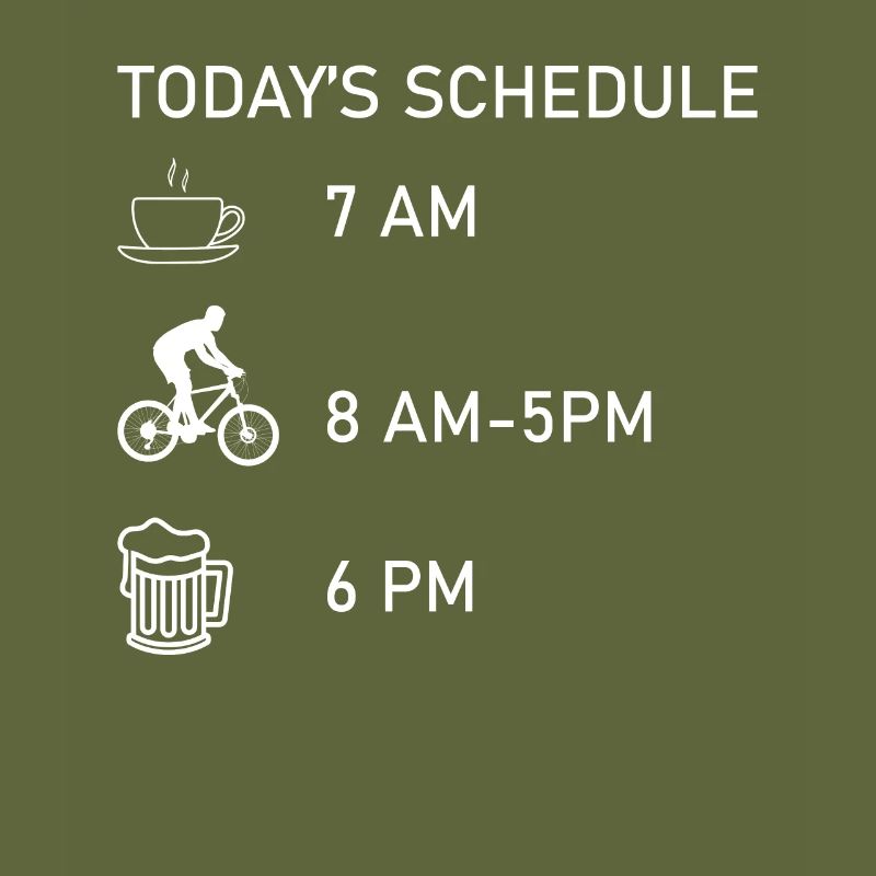 Daily Schedule Coffee Bicycle Beer