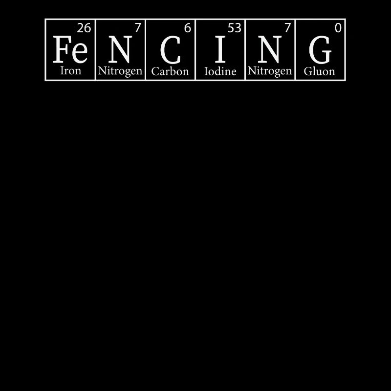 Escrime Éléments périodiques Nerd Drôle Chimique