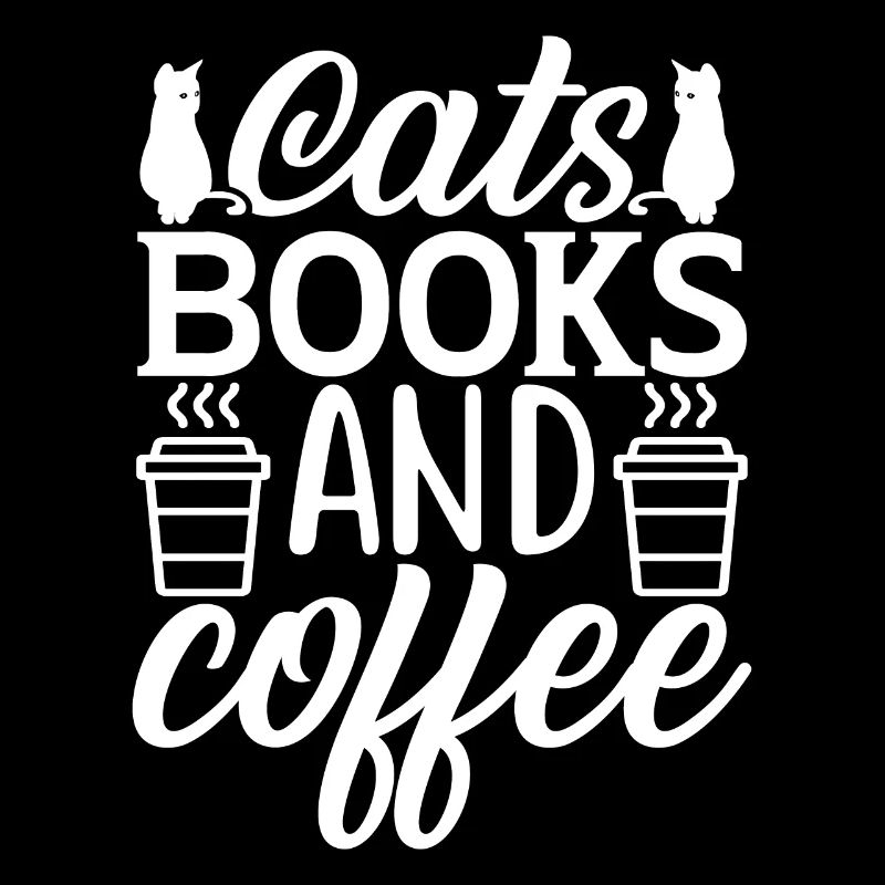 cat books coffee