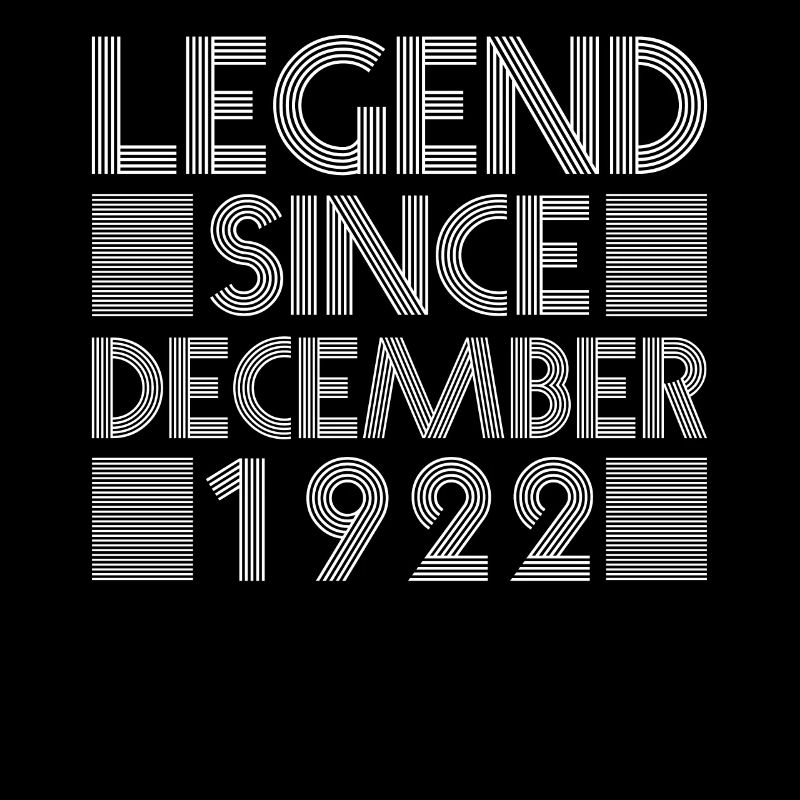 Anniversaire des légendes Décembre 1922 cadeau né