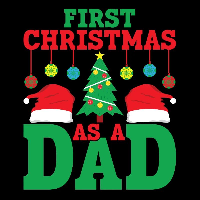 Erstes Weihnachten Als Vater Ankündigung Schwanger