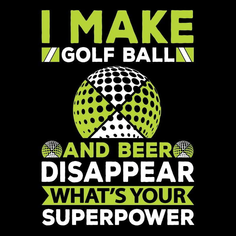 Golf Beer Tee Golf Ball Golfer Drink