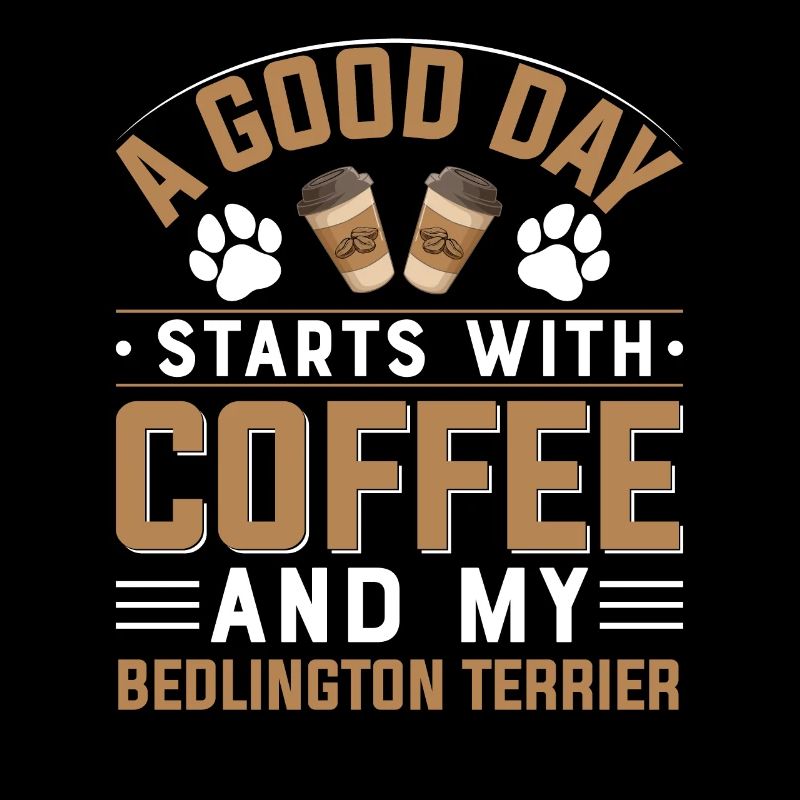Bedlington Terrier Kaffee Trinken Koffein