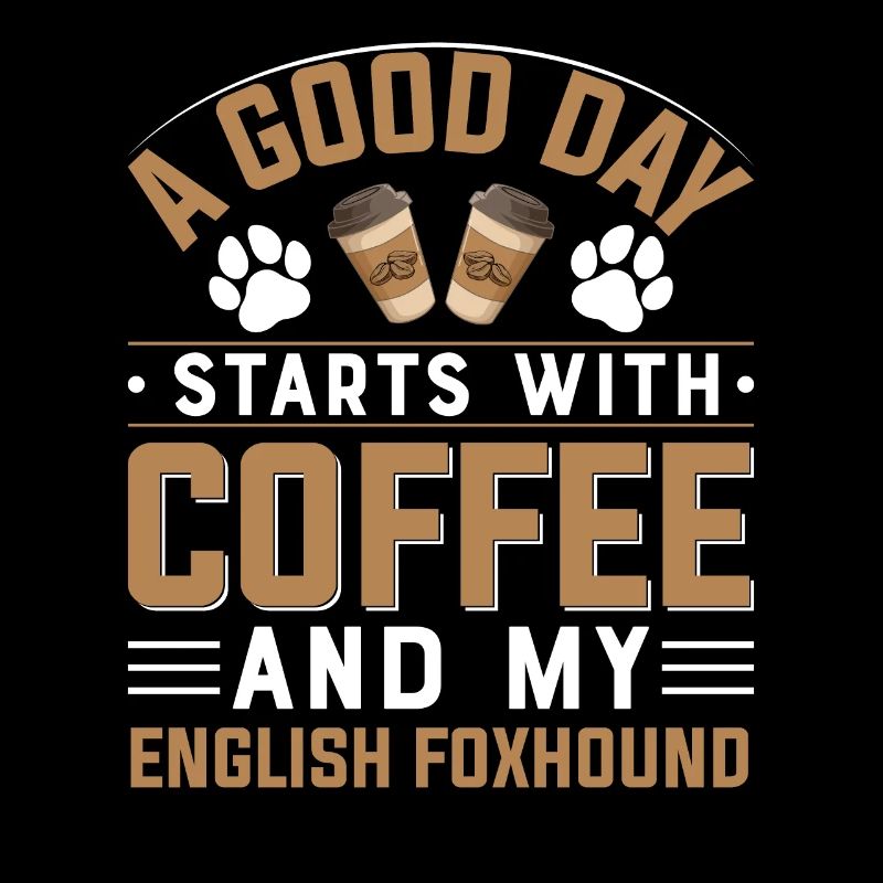English Foxhound Coffee Drinking Caffeine Paw
