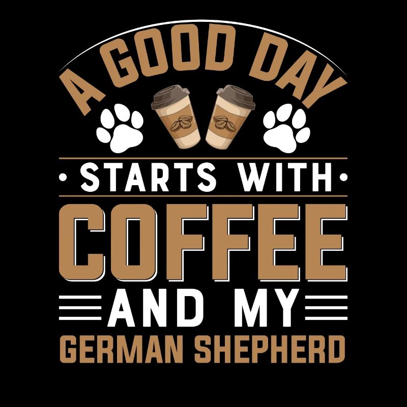 German Shepherd Coffee Drinking Caffeine Dog